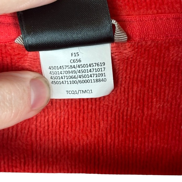 EUC The North Face Women’s Fleece Zip Red Jacket Agave Jacket Sz XL - Picture 11 of 13